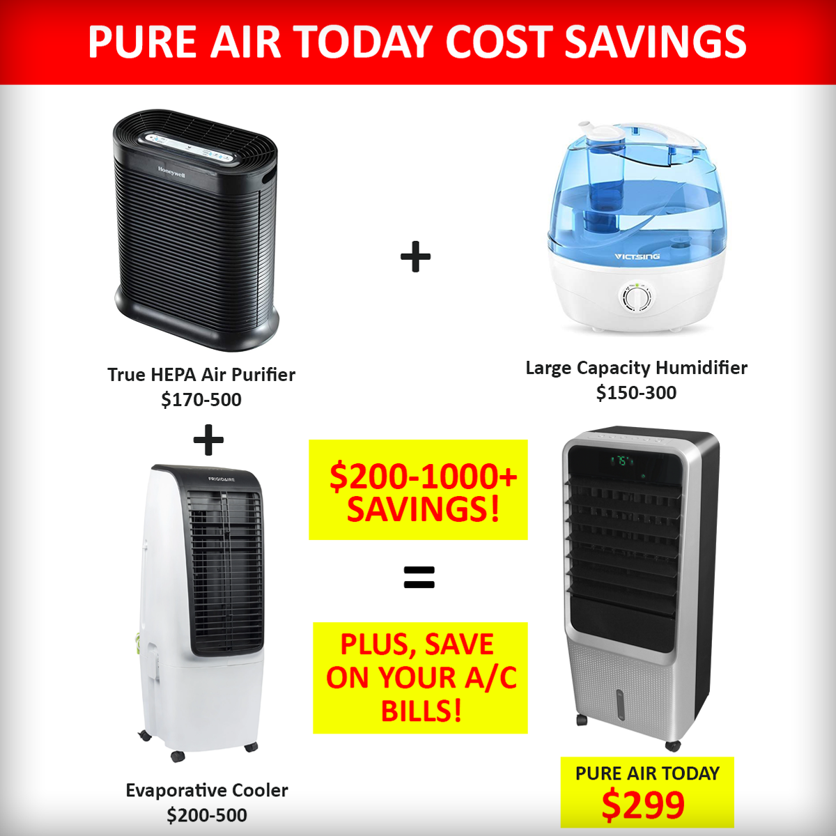 How much money can you save by purchasing a Pure Air Today 3-in-1 Air